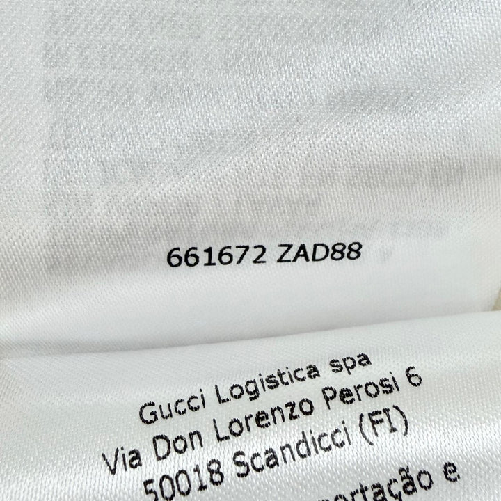 美品△GUCCI グッチ 661672 シルク ウール GGロゴボタン GGロゴチェーン 半袖ワンピース ベージュ ゴールド金具 IT 36 イタリア製 正規品