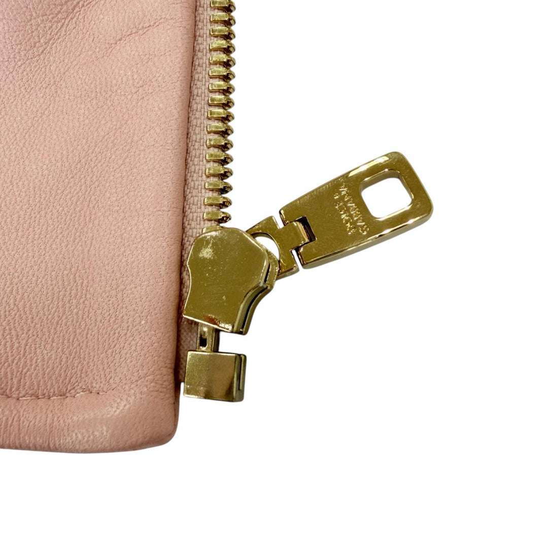 極美品☆DOLCE&amp;GABBANA ドルチェ＆ガッバーナ F9F13L 羊革 ZIP UP レザージャケット ピンク IT 36 イタリア製 正規品 ハンガー付き