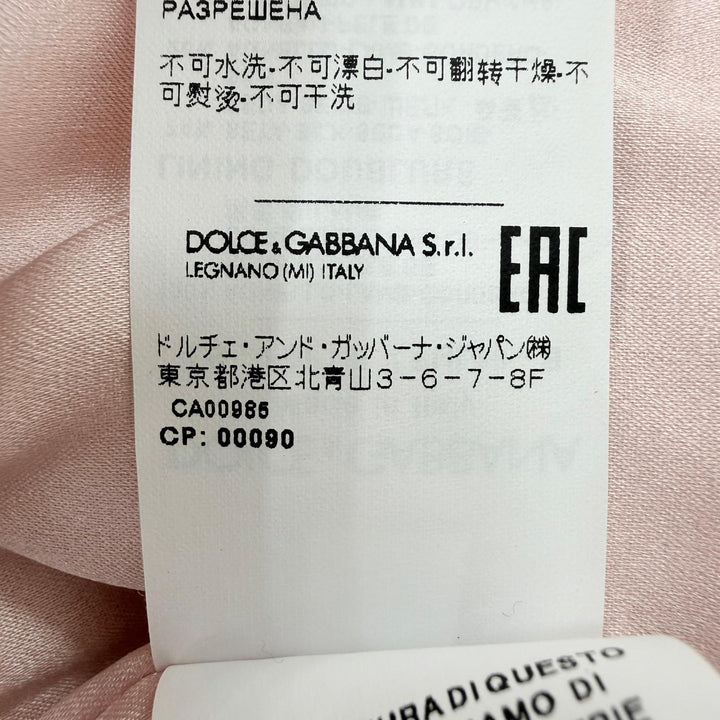 極美品☆DOLCE&amp;GABBANA ドルチェ＆ガッバーナ F9F13L 羊革 ZIP UP レザージャケット ピンク IT 36 イタリア製 正規品 ハンガー付き