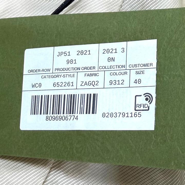 未使用品★GUCCI グッチ 652261 ブロックチェック リボンツイード ショートスリーブ ジャケット ブラック アイボリー IT 40 正規品