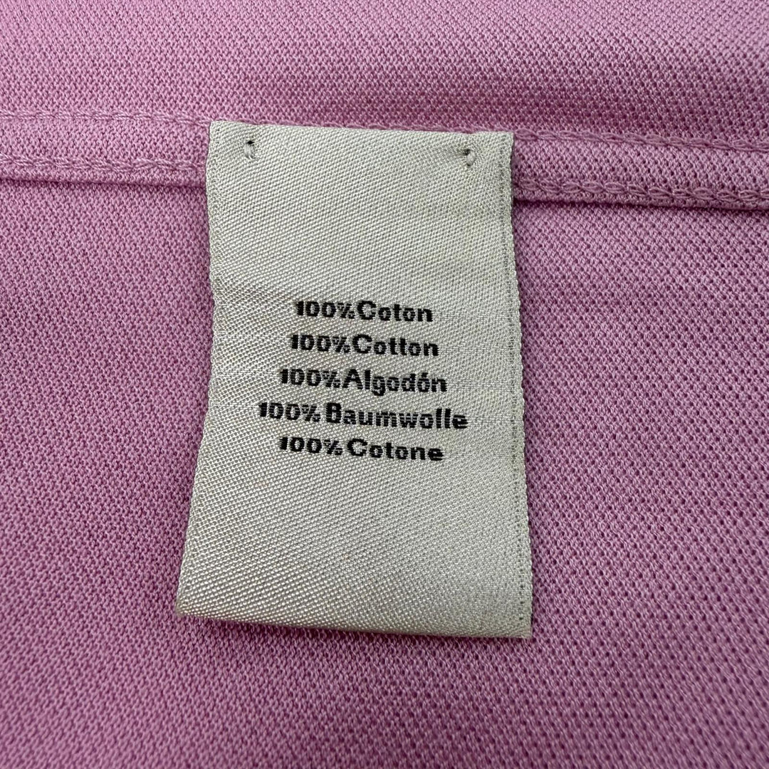 極美品▼HERMES エルメス コットン100% Hロゴ刺繍 胸ポケット ショートスリーブ 半袖ポロシャツ ピンク XL イタリア製 メンズ