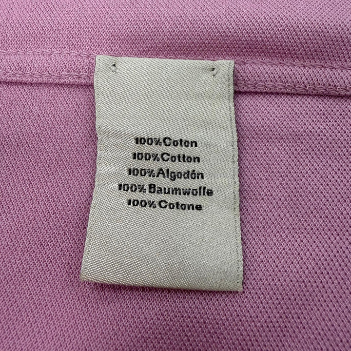 極美品▼HERMES エルメス コットン100% Hロゴ刺繍 胸ポケット ショートスリーブ 半袖ポロシャツ ピンク XL イタリア製 メンズ