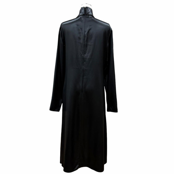 未使用品★CELINE セリーヌ 2 6BU8/217A フィービー期 ハイネック 長袖 ロングワンピース ブラック FR 40 フランス製 正規品 レディース
