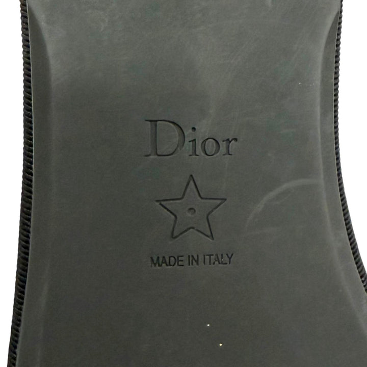 極美品△Christian Dior クリスチャンディオール DIOR CHEZ MOI ベルベット使い カナージュステッチデザイン ルームシューズ ブラック 35