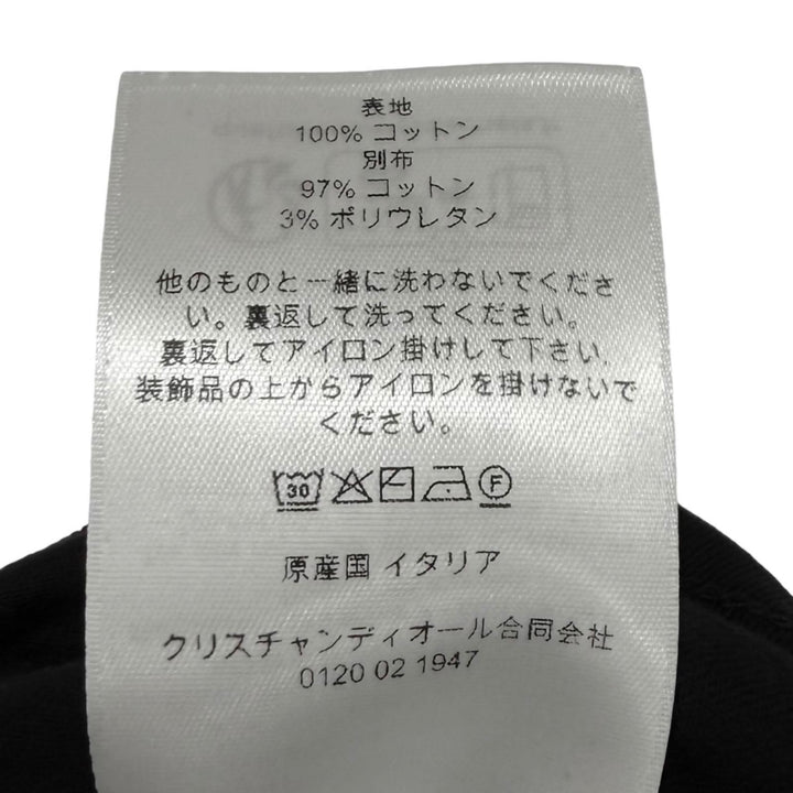 極美品★DIOR ディオール 26SS 653T13A4M21 フィット Tシャツ コットン100% グログランリボン 半袖 ブラック シルバー金具 M 伊製 正規品