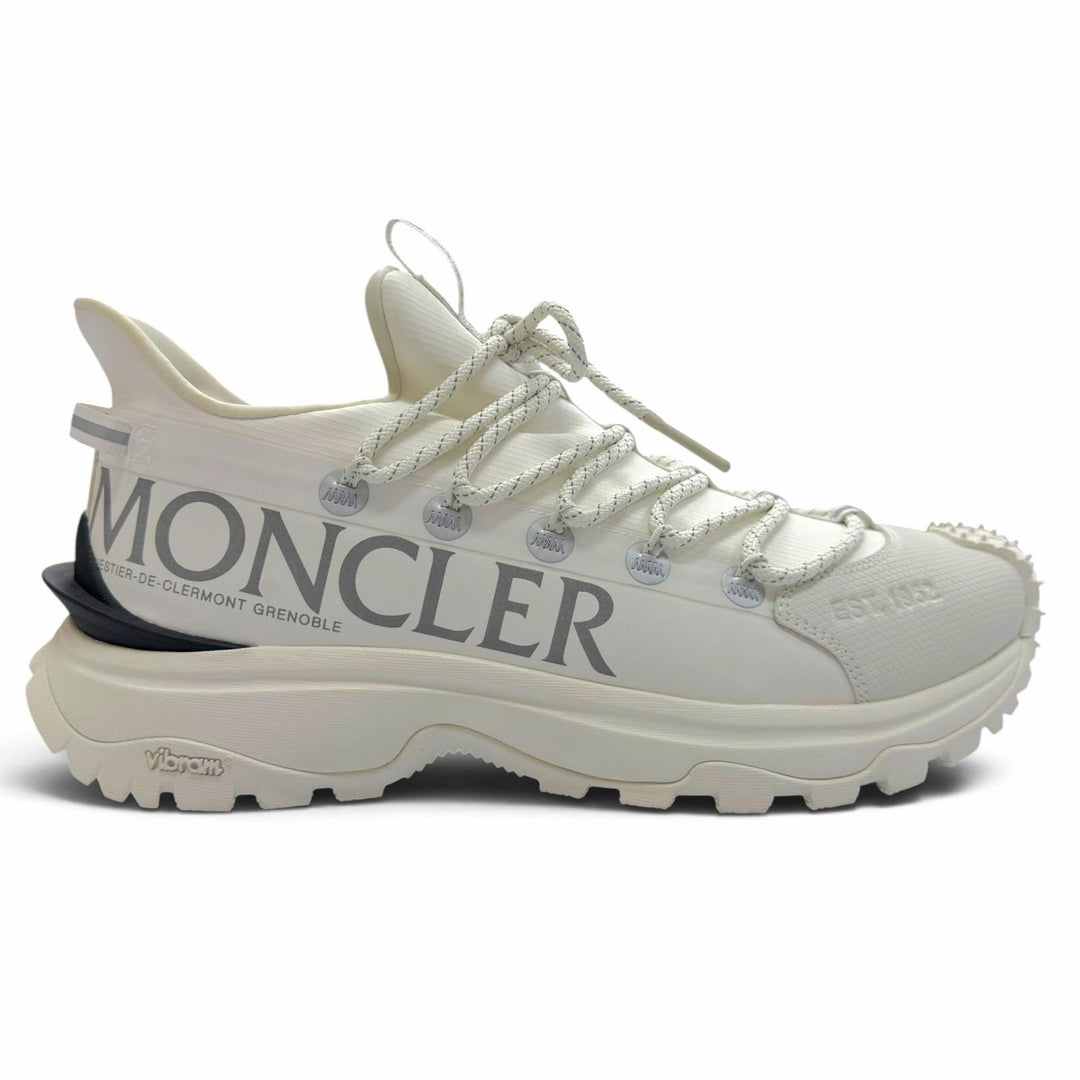 未使用品▼MONCLER モンクレール Trailgrip Lite2 ファブリック レースアップ ローカットスニーカー ホワイト 43 メンズ 箱・保存袋付き
