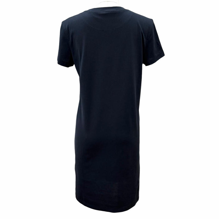 未使用品★HERMES エルメス 24AW コットン100％ 刺繍入りポケット 半袖 Tシャツ ワンピース ブラック 34 イタリア製 正規品 レディース
