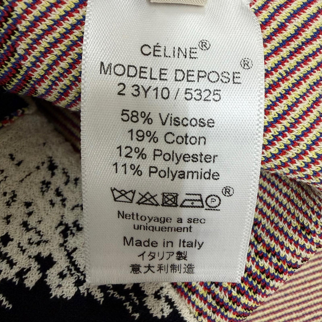 未使用品☆CELINE セリーヌ 2 3Y10/5325 コットン フィービー期 ノースリーブ ワンピース マルチカラー S イタリア製 正規品 レディース