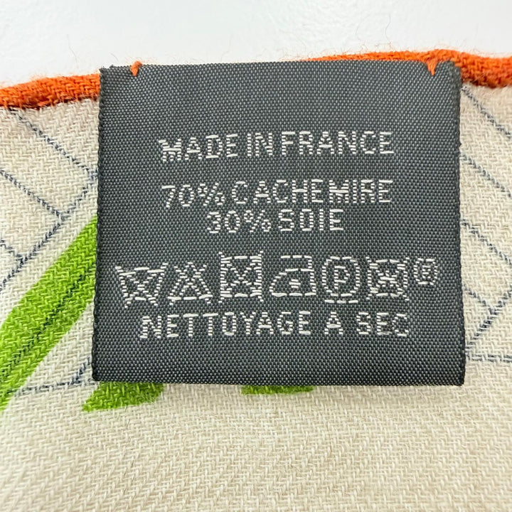 極美品☆HERMES エルメス レクタングル Colliers de Chiens Imprimeur Fou カシミヤ シルク 大判ショール ストール マルチ フランス製