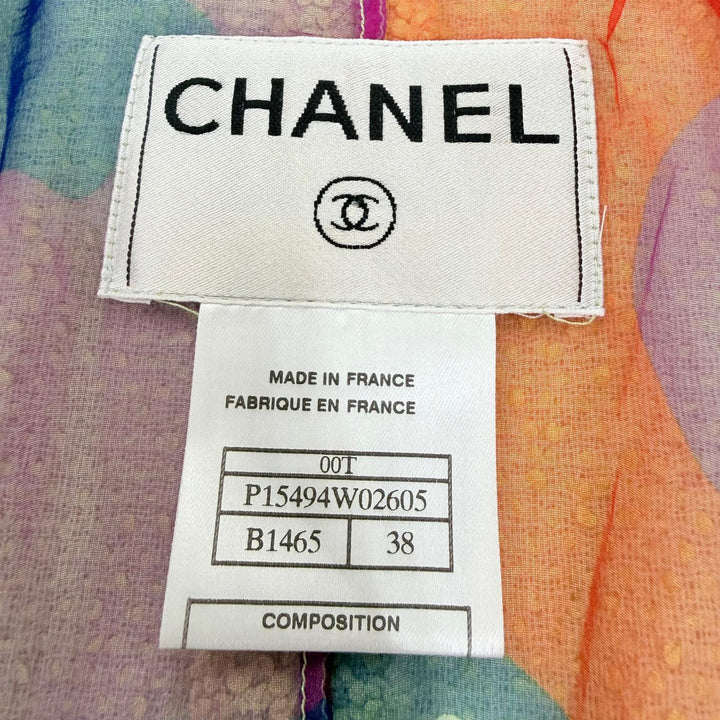 極美品☆CHANEL シャネル 00T P15494W02605 ココマークボタン ツイード ジャケット ライトグリーン FR 38 フランス製 レディース
