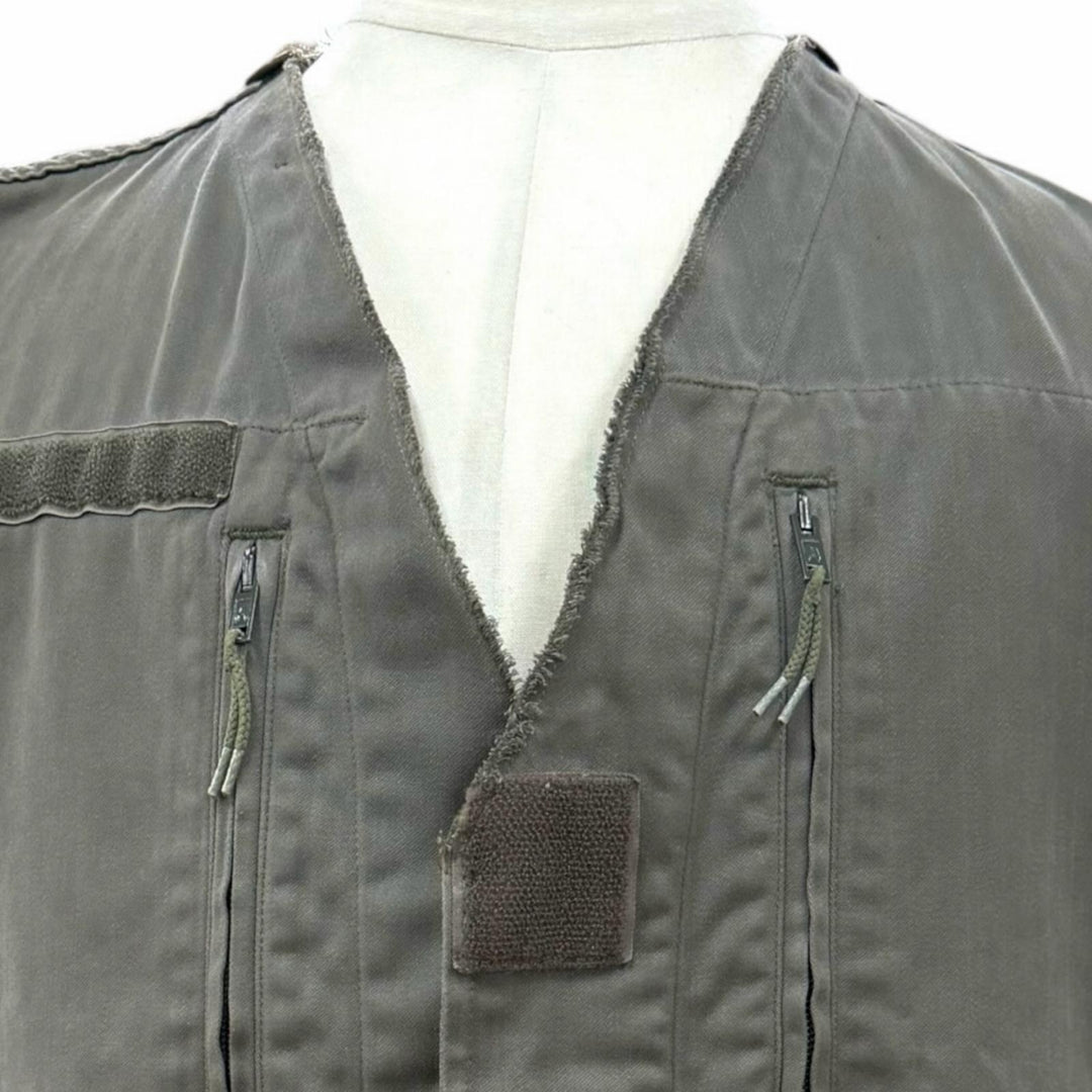 極美品▼Maison Margiela 10 メゾンマルジェラ10 2000SS 希少 アーティザナル 再構築 ミリタリー ベスト カーキ M 仏製 正規品 メンズ