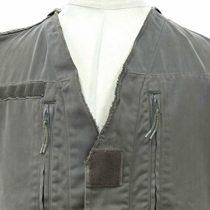 極美品▼Maison Margiela 10 メゾンマルジェラ10 2000SS 希少 アーティザナル 再構築 ミリタリー ベスト カーキ M 仏製 正規品 メンズ
