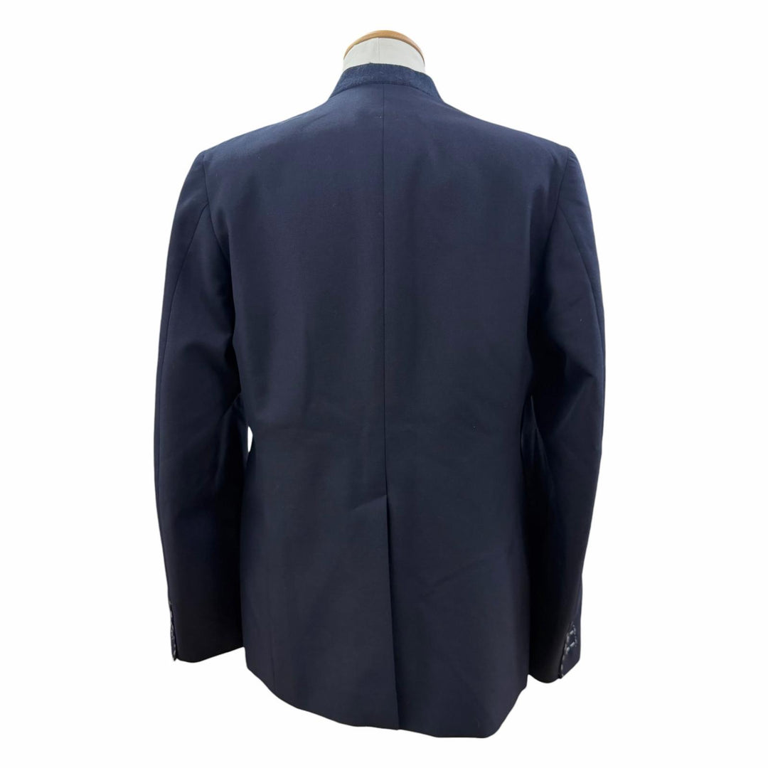 極美品▼Maison Margiela 14 メゾンマルジェラ14 S30BN0487 ウール100% 比翼仕立て シングル ノーカラー テーラードジャケット 46 正規品