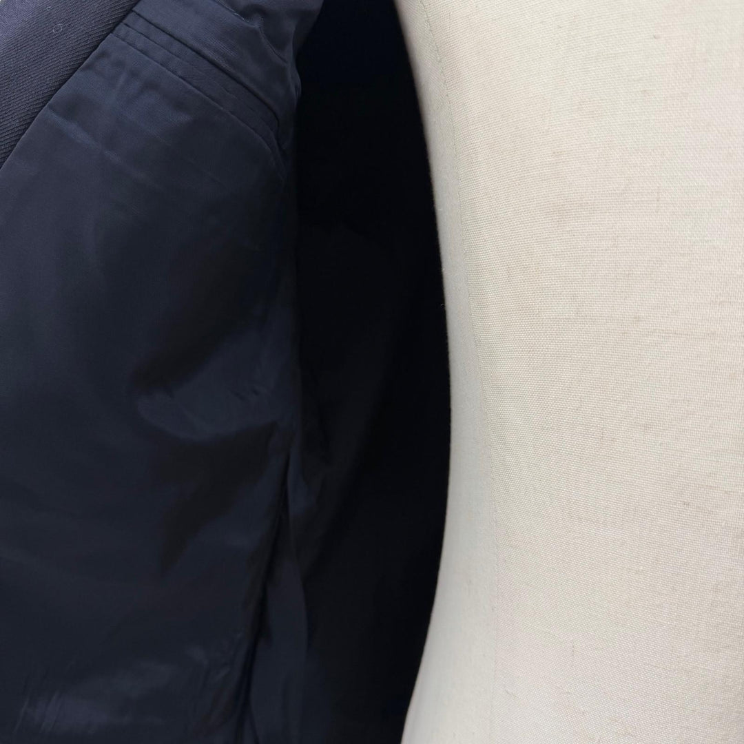 極美品▼Maison Margiela 14 メゾンマルジェラ14 S30BN0487 ウール100% 比翼仕立て シングル ノーカラー テーラードジャケット 46 正規品