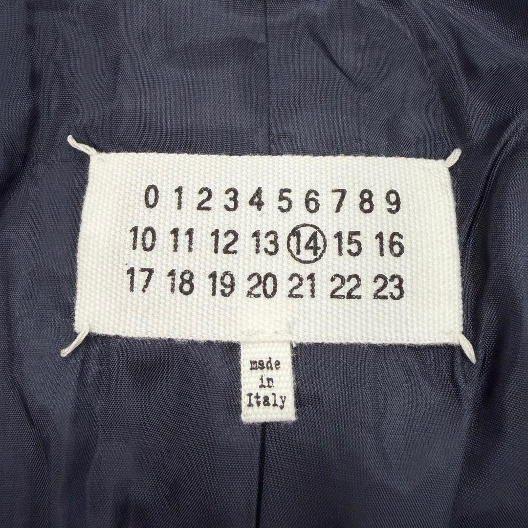極美品▼Maison Margiela 14 メゾンマルジェラ14 S30BN0487 ウール100% 比翼仕立て シングル ノーカラー テーラードジャケット 46 正規品