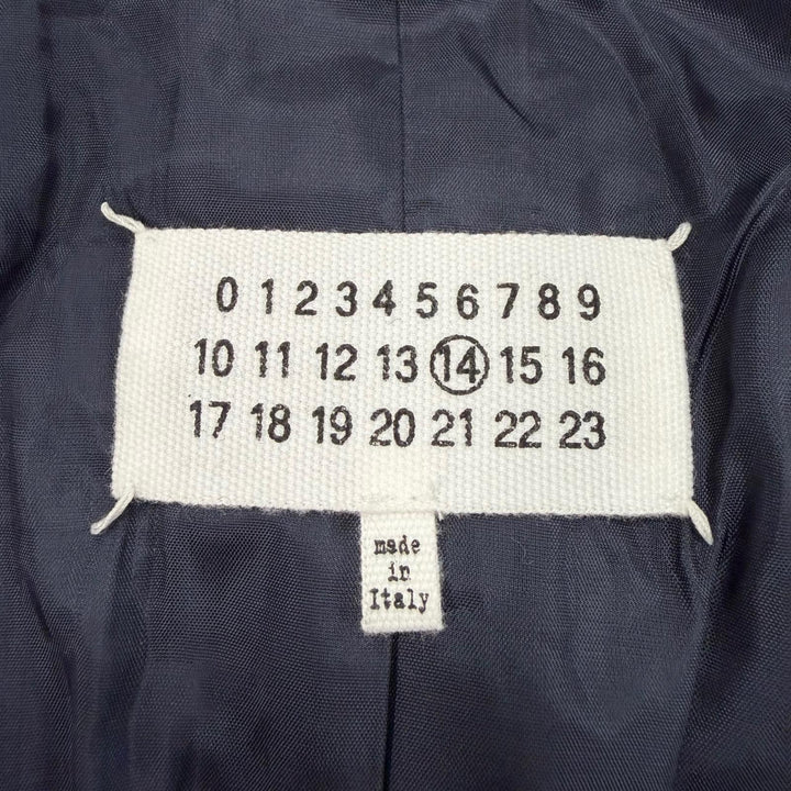 極美品▼Maison Margiela 14 メゾンマルジェラ14 S30BN0487 ウール100% 比翼仕立て シングル ノーカラー テーラードジャケット 46 正規品