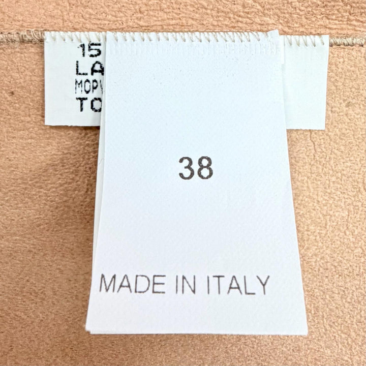 未使用品△Brunello Cucinelli ブルネロクチネリ M0PVI2849 ミンクファー ノーカラー ジレ ベスト ピンク IT 38 イタリア製 ガーメント付