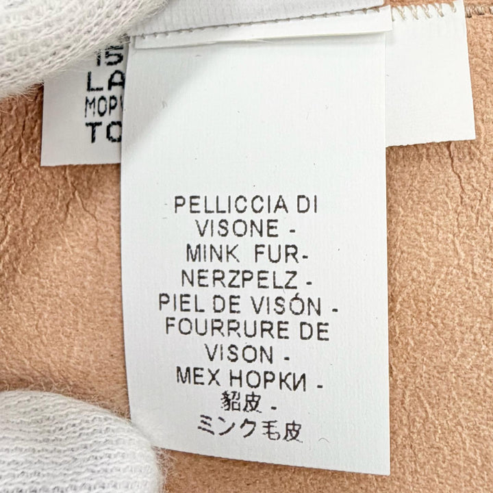 未使用品△Brunello Cucinelli ブルネロクチネリ M0PVI2849 ミンクファー ノーカラー ジレ ベスト ピンク IT 38 イタリア製 ガーメント付