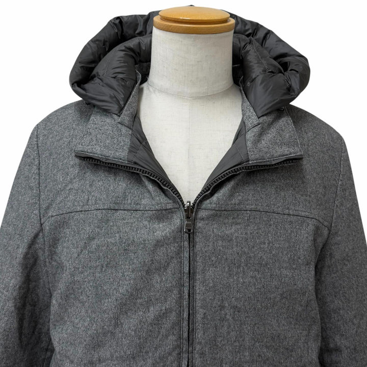 極美品□Falconeri ファルコネーリ UCL0215/9108 シルク カシミヤ リバーシブル ダウンジャケット IT 50 伊製 正規品 定価309650円
