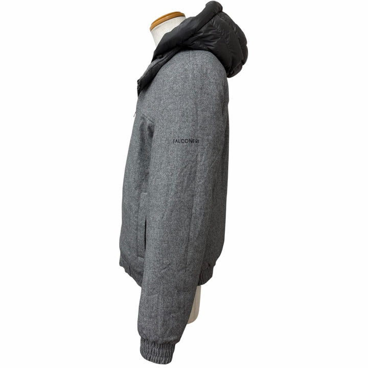 極美品□Falconeri ファルコネーリ UCL0215/9108 シルク カシミヤ リバーシブル ダウンジャケット IT 50 伊製 正規品 定価309650円