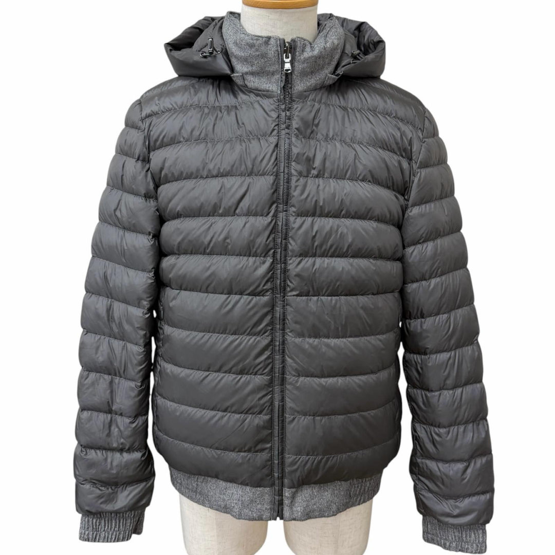 極美品□Falconeri ファルコネーリ UCL0215/9108 シルク カシミヤ リバーシブル ダウンジャケット IT 50 伊製 正規品 定価309650円