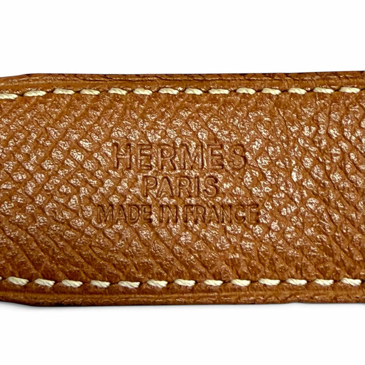 良品△HERMES エルメス ヴィンテージ 1999年製 ゴールド金具 マルジェラ期 コンスタンス リバーシブル レザー ベルト 75 □C刻印 仏製