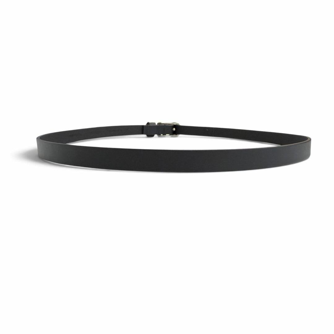 極美品△Christian Dior クリスチャンディオール 4254PLXXYH03E アトリエ ロゴ レザー ベルト ブラック シルバー金具 90 伊製 レディース