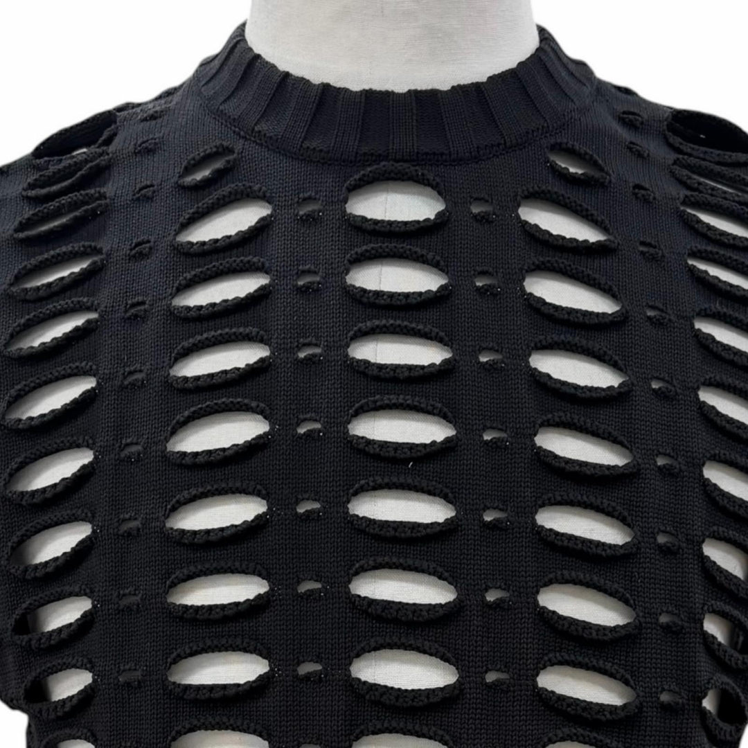 極美品▼CFCL シーエフシーエル CF006KN033 FACADE VENTS VEST 立体編み ベスト ブラック 1 日本製 正規品 メンズ 定価42900円