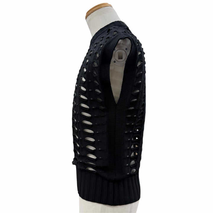 極美品▼CFCL シーエフシーエル CF006KN033 FACADE VENTS VEST 立体編み ベスト ブラック 1 日本製 正規品 メンズ 定価42900円