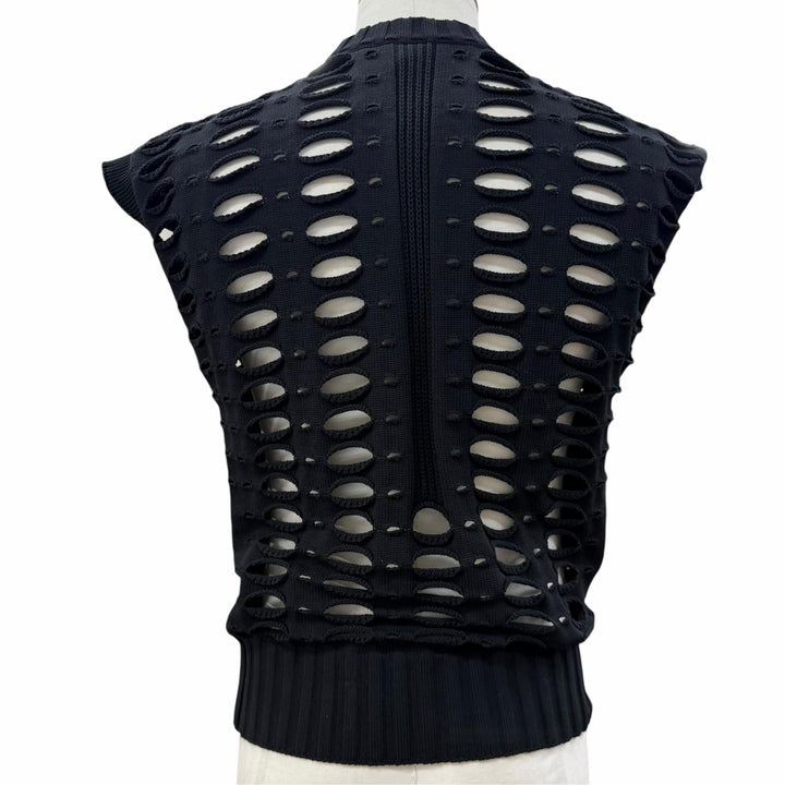 極美品▼CFCL シーエフシーエル CF006KN033 FACADE VENTS VEST 立体編み ベスト ブラック 1 日本製 正規品 メンズ 定価42900円