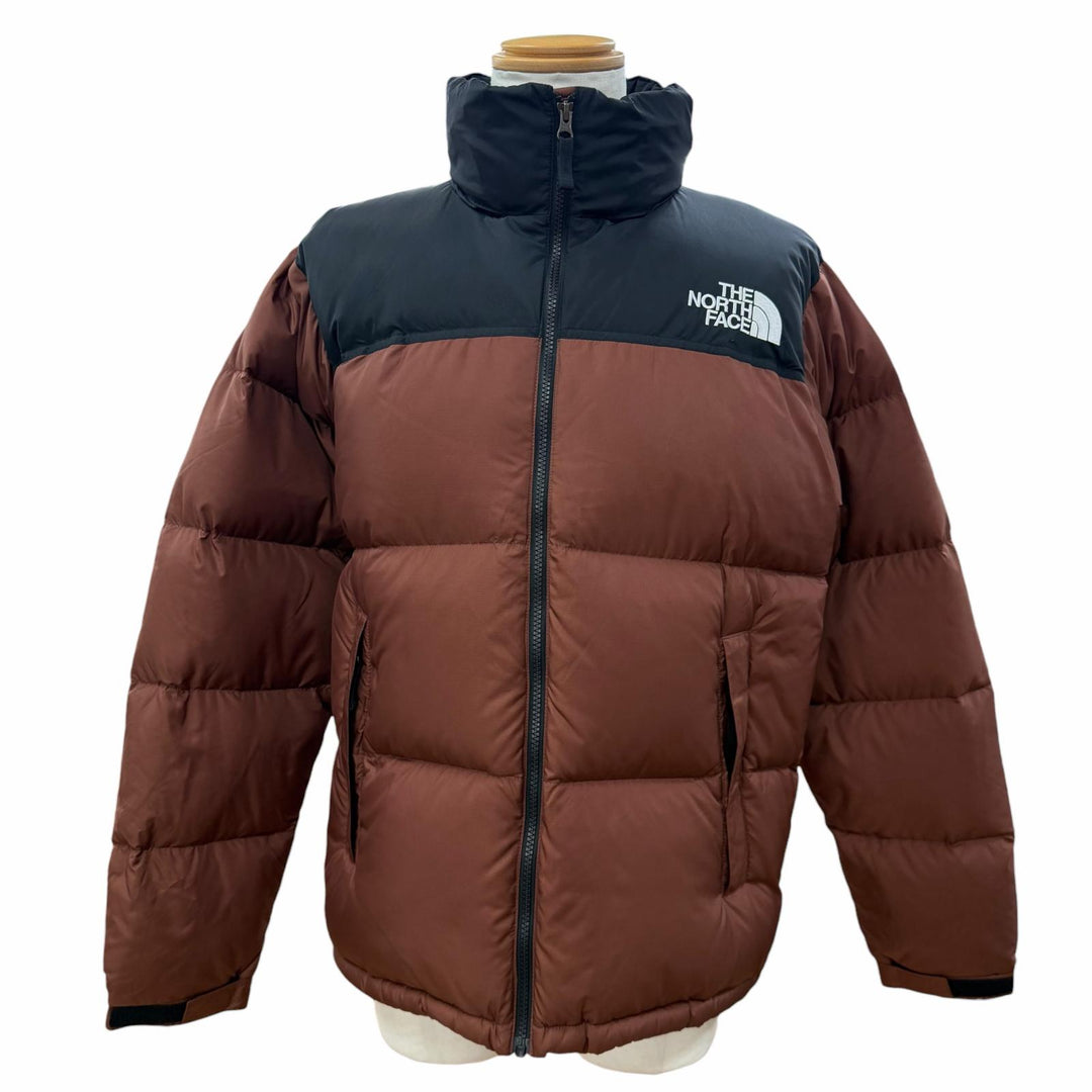 極美品▼THE NORTH FACE ザ・ノースフェイス ND92335 NUPTSE JACKET ヌプシジャケット フード入り ロゴ刺繍 ダウンジャケット L 正規品