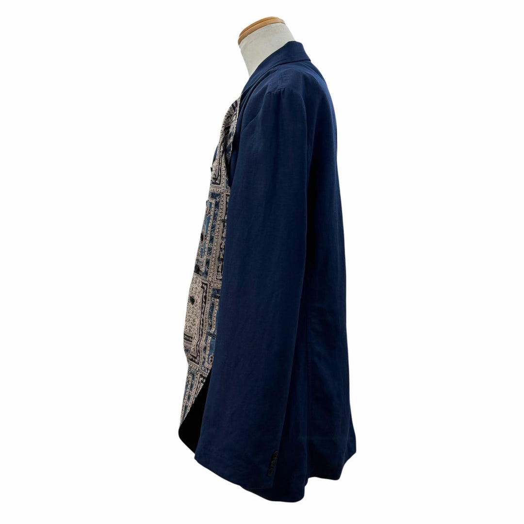 極美品▼SYTE YOHJI YAMAMOTO サイト ヨウジヤマモト 2023年製 UI-JI7-808 リネン55% レイヤードデザイン テーラード ネイビー 3 正規品
