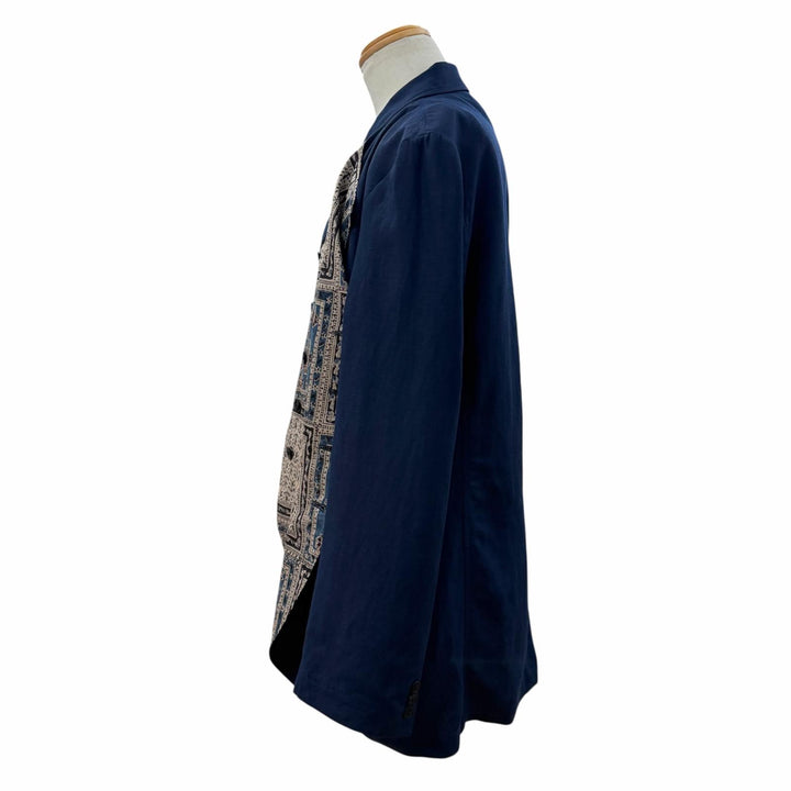 極美品▼SYTE YOHJI YAMAMOTO サイト ヨウジヤマモト 2023年製 UI-JI7-808 リネン55% レイヤードデザイン テーラード ネイビー 3 正規品