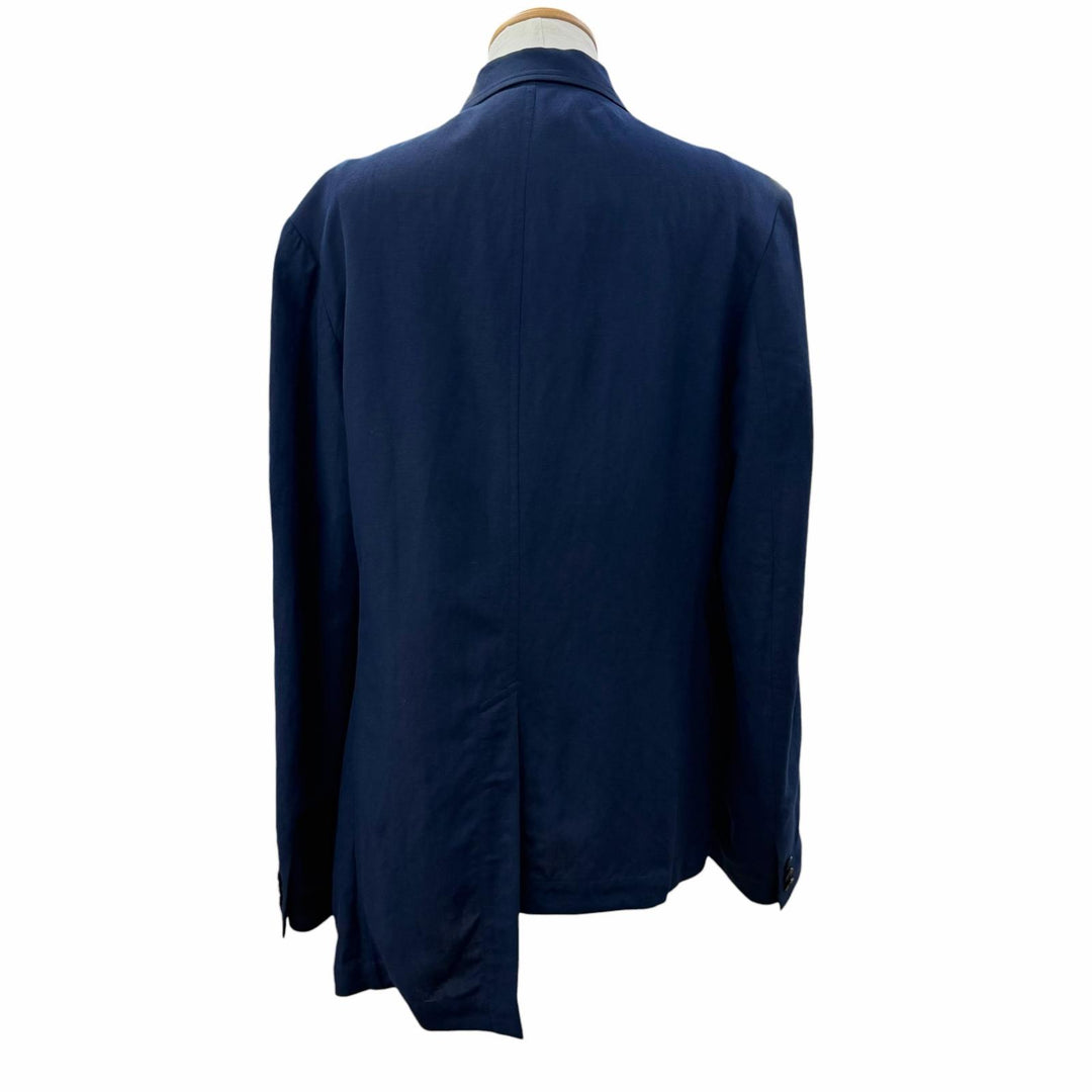 極美品▼SYTE YOHJI YAMAMOTO サイト ヨウジヤマモト 2023年製 UI-JI7-808 リネン55% レイヤードデザイン テーラード ネイビー 3 正規品
