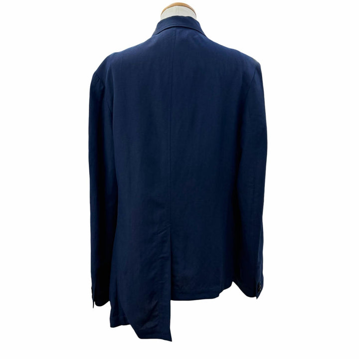 極美品▼SYTE YOHJI YAMAMOTO サイト ヨウジヤマモト 2023年製 UI-JI7-808 リネン55% レイヤードデザイン テーラード ネイビー 3 正規品