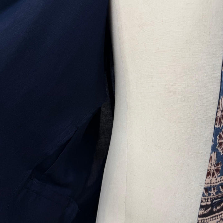 極美品▼SYTE YOHJI YAMAMOTO サイト ヨウジヤマモト 2023年製 UI-JI7-808 リネン55% レイヤードデザイン テーラード ネイビー 3 正規品