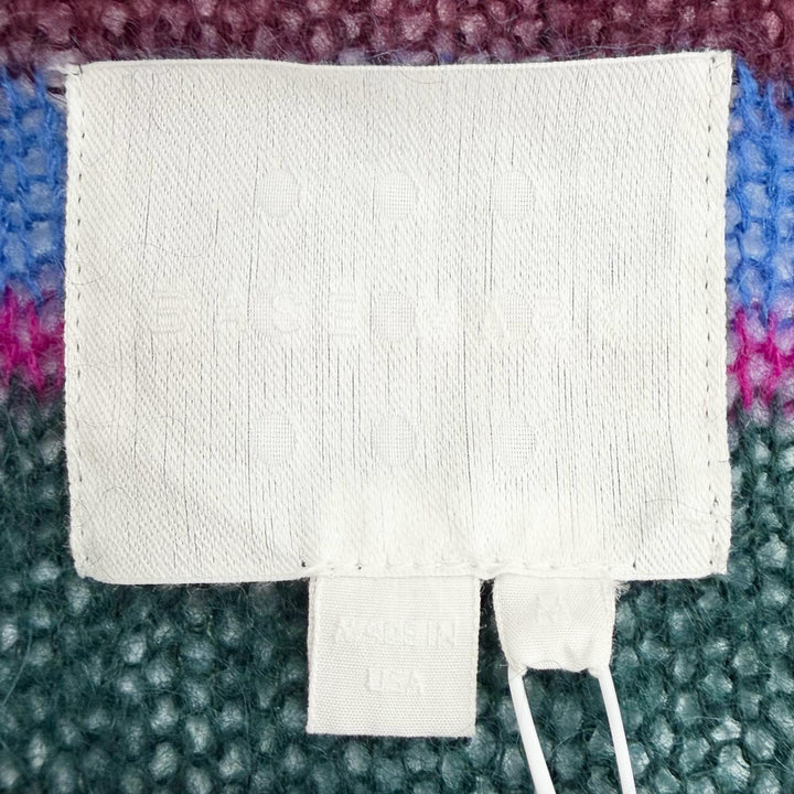 未使用△BASE MARK ベースマーク 23BF17 Mohair Pullover ボーダーデザイン オーバーサイズ 長袖 モヘア ニット セーター マルチカラー M