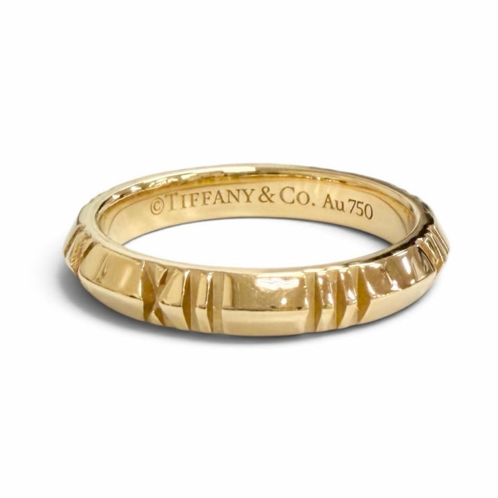 極美品△TIFFANY&amp;Co. ティファニー アトラス X クローズド リング 指輪 750(YG) K18 イエローゴールド JP6号 重量3.2g レディース