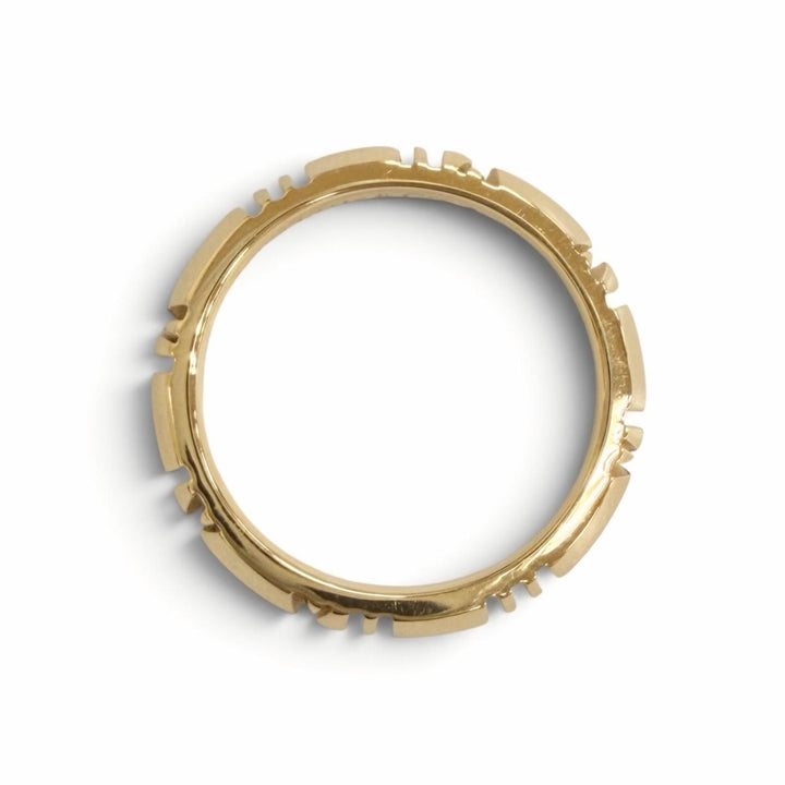 極美品△TIFFANY&amp;Co. ティファニー アトラス X クローズド リング 指輪 750(YG) K18 イエローゴールド JP6号 重量3.2g レディース
