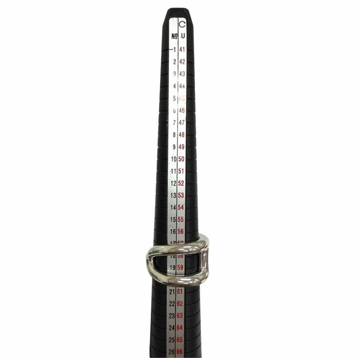 未使用品□HERMES エルメス オスモズ GM AG925 リング 指輪 アクセサリー シルバー IT 58 (JP18号相当) イタリア製 重量17.7g メンズ