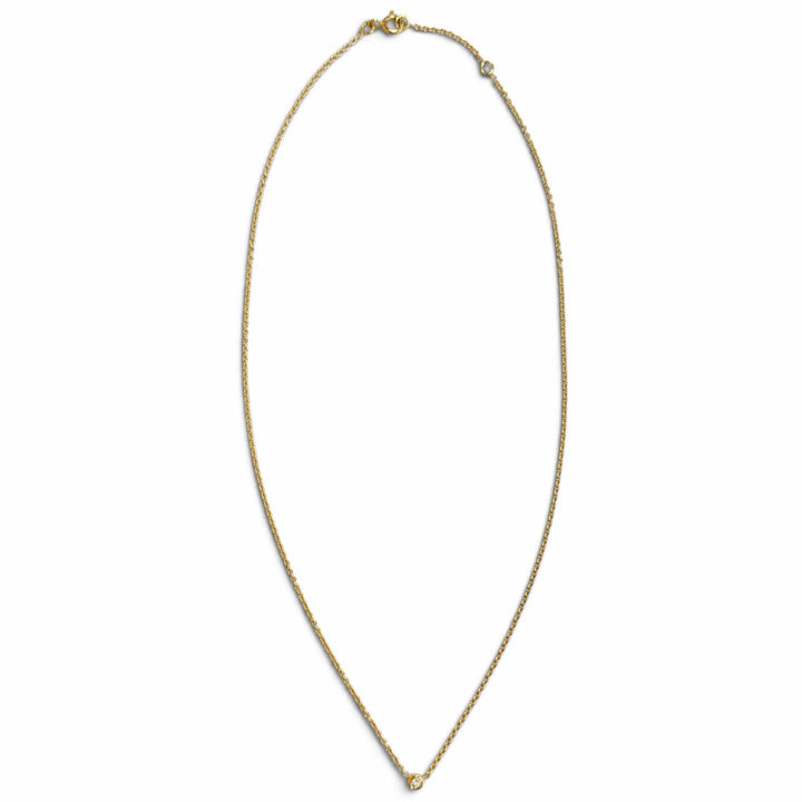 極美品△Christian Dior クリスチャンディオール MIM95001 ミミウィ 1Pダイヤモンド ネックレス アクセサリー 750(YG) K18 重量2.7g