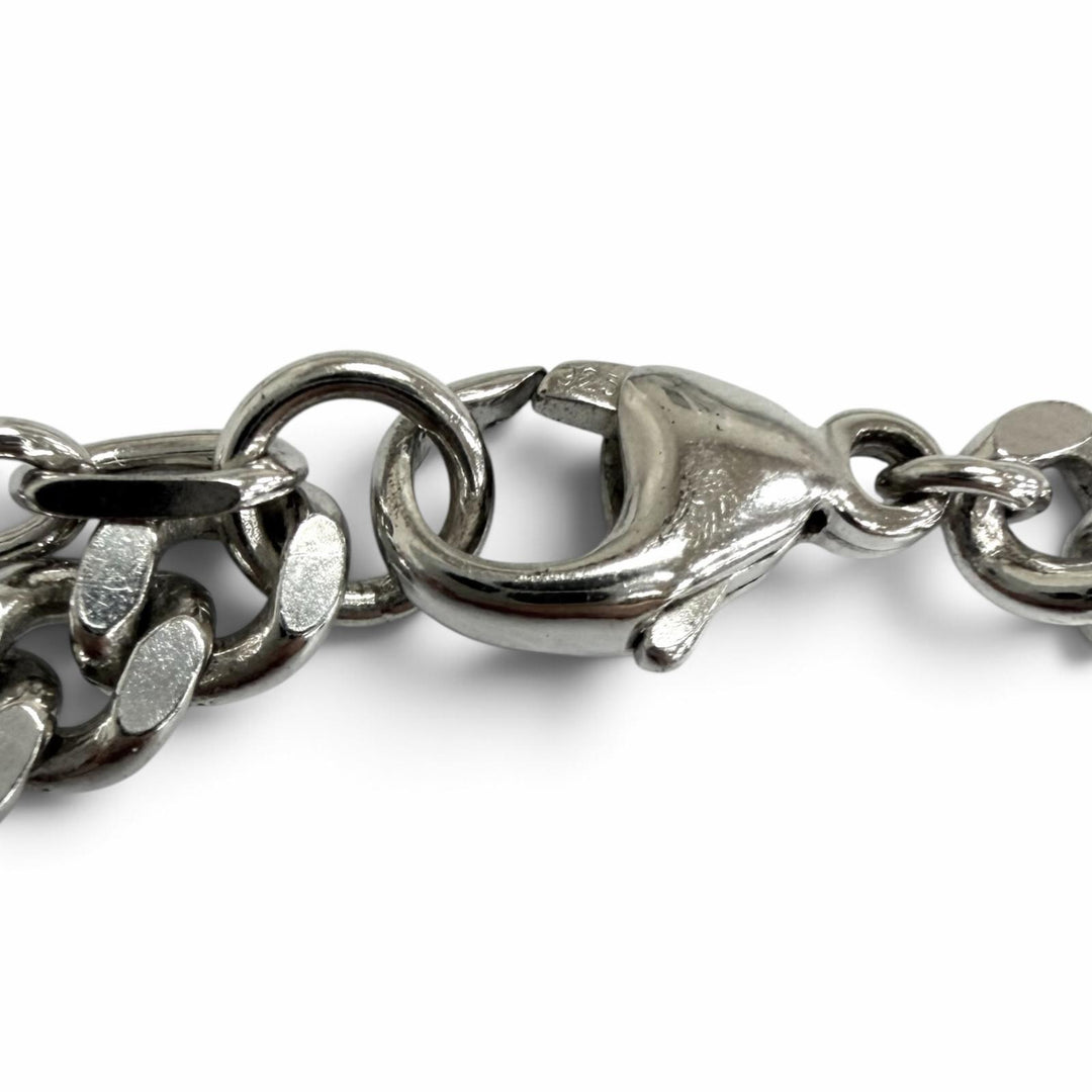 美品□DIOR ディオール オム B2162HOMST AG925 CD Icon チェーン リンク ブレスレット アクセサリー シルバー 11.1g メンズ レディース