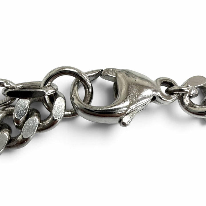 美品□DIOR ディオール オム B2162HOMST AG925 CD Icon チェーン リンク ブレスレット アクセサリー シルバー 11.1g メンズ レディース
