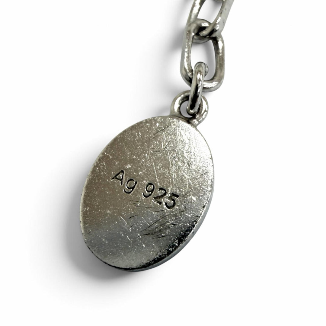 美品□DIOR ディオール オム B2162HOMST AG925 CD Icon チェーン リンク ブレスレット アクセサリー シルバー 11.1g メンズ レディース