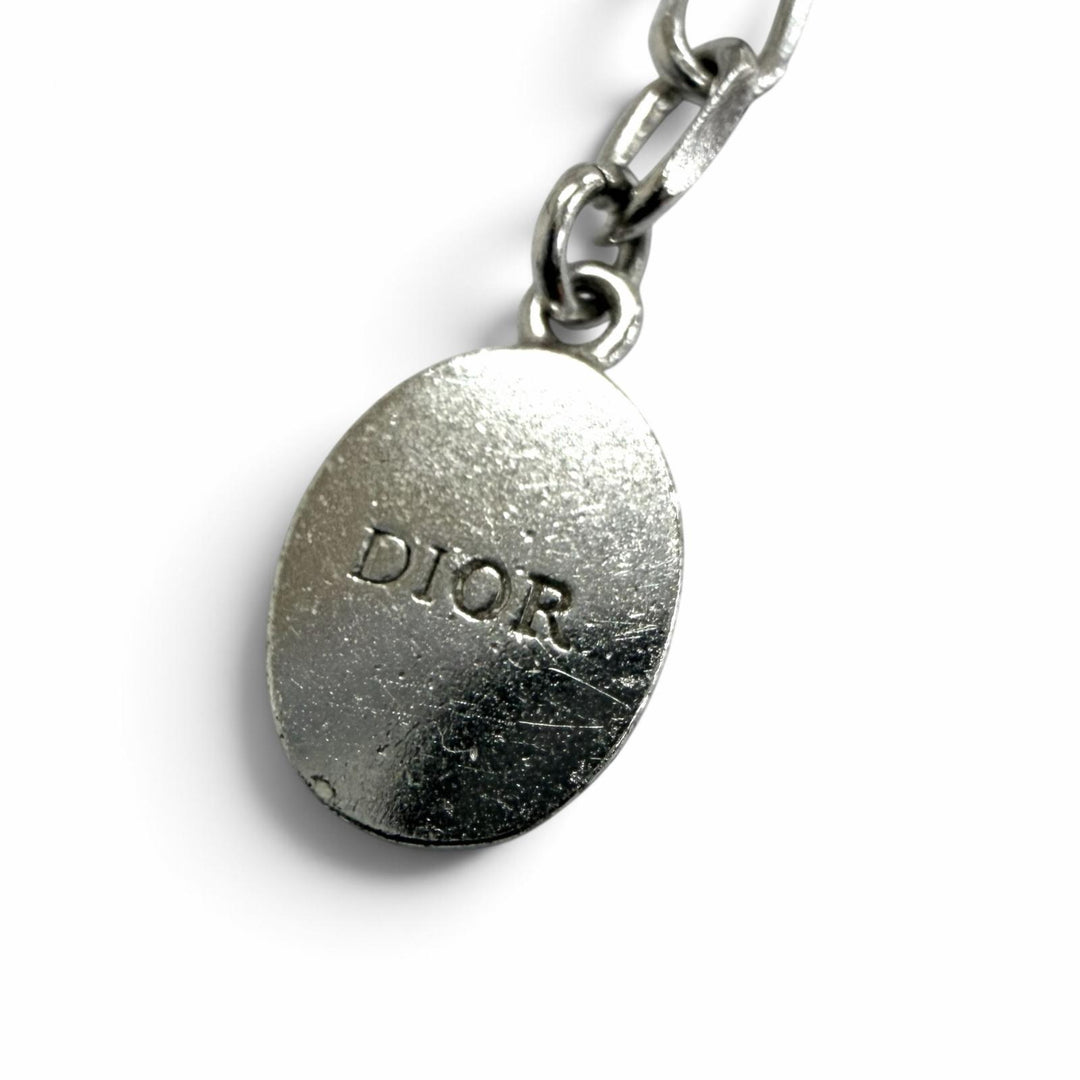 美品□DIOR ディオール オム B2162HOMST AG925 CD Icon チェーン リンク ブレスレット アクセサリー シルバー 11.1g メンズ レディース