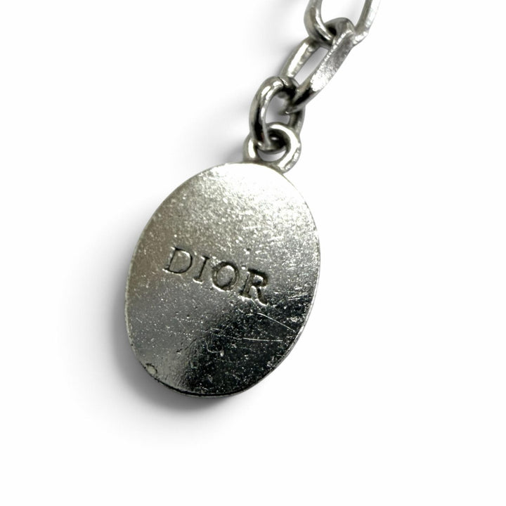 美品□DIOR ディオール オム B2162HOMST AG925 CD Icon チェーン リンク ブレスレット アクセサリー シルバー 11.1g メンズ レディース
