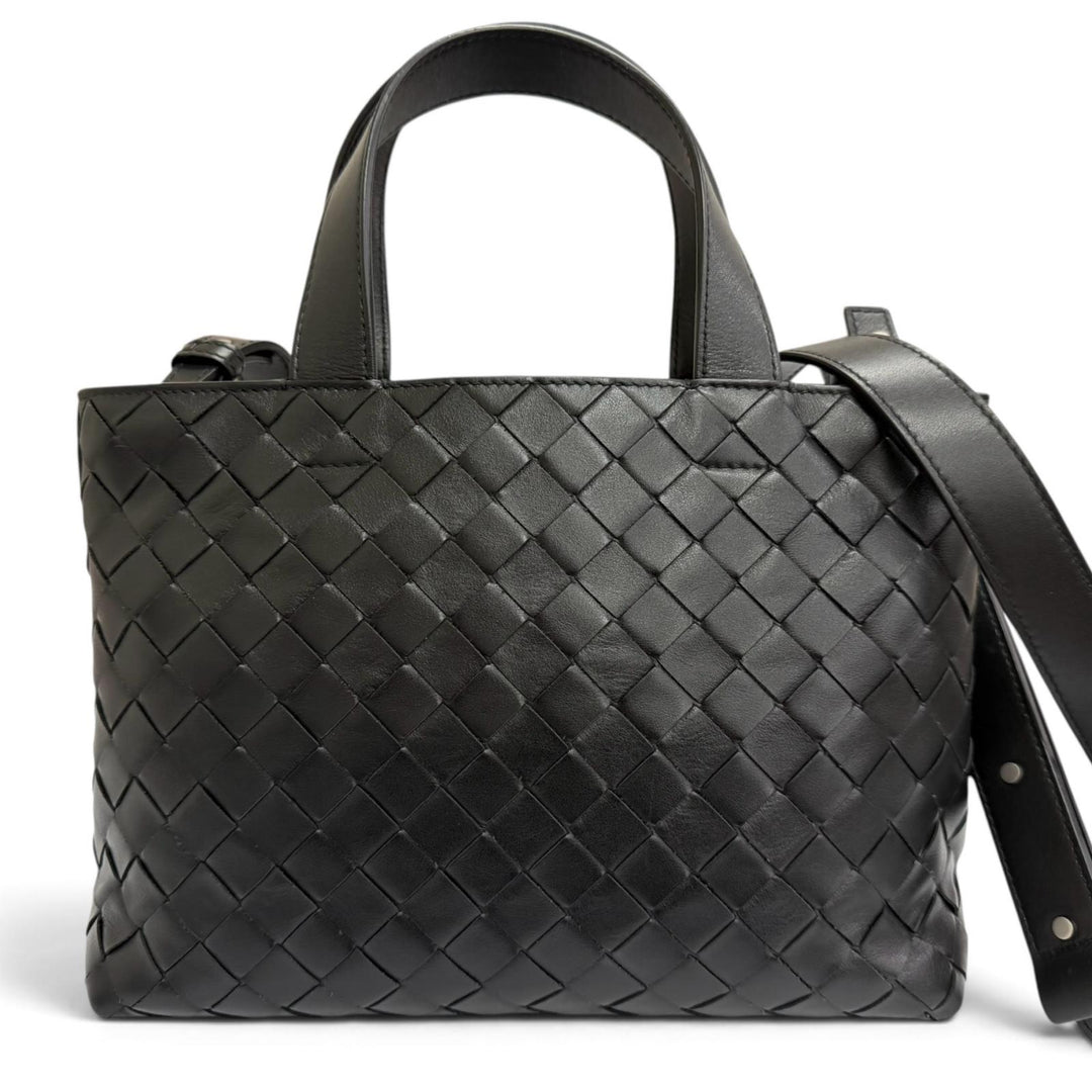 極美品□BOTTEGAVENETA ボッテガヴェネタ 855504 カーフレザー イントレチャート ミニトートバッグ ショルダーバッグ 伊製 定価528000円