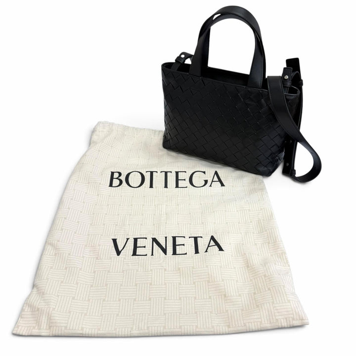 極美品□BOTTEGAVENETA ボッテガヴェネタ 855504 カーフレザー イントレチャート ミニトートバッグ ショルダーバッグ 伊製 定価528000円