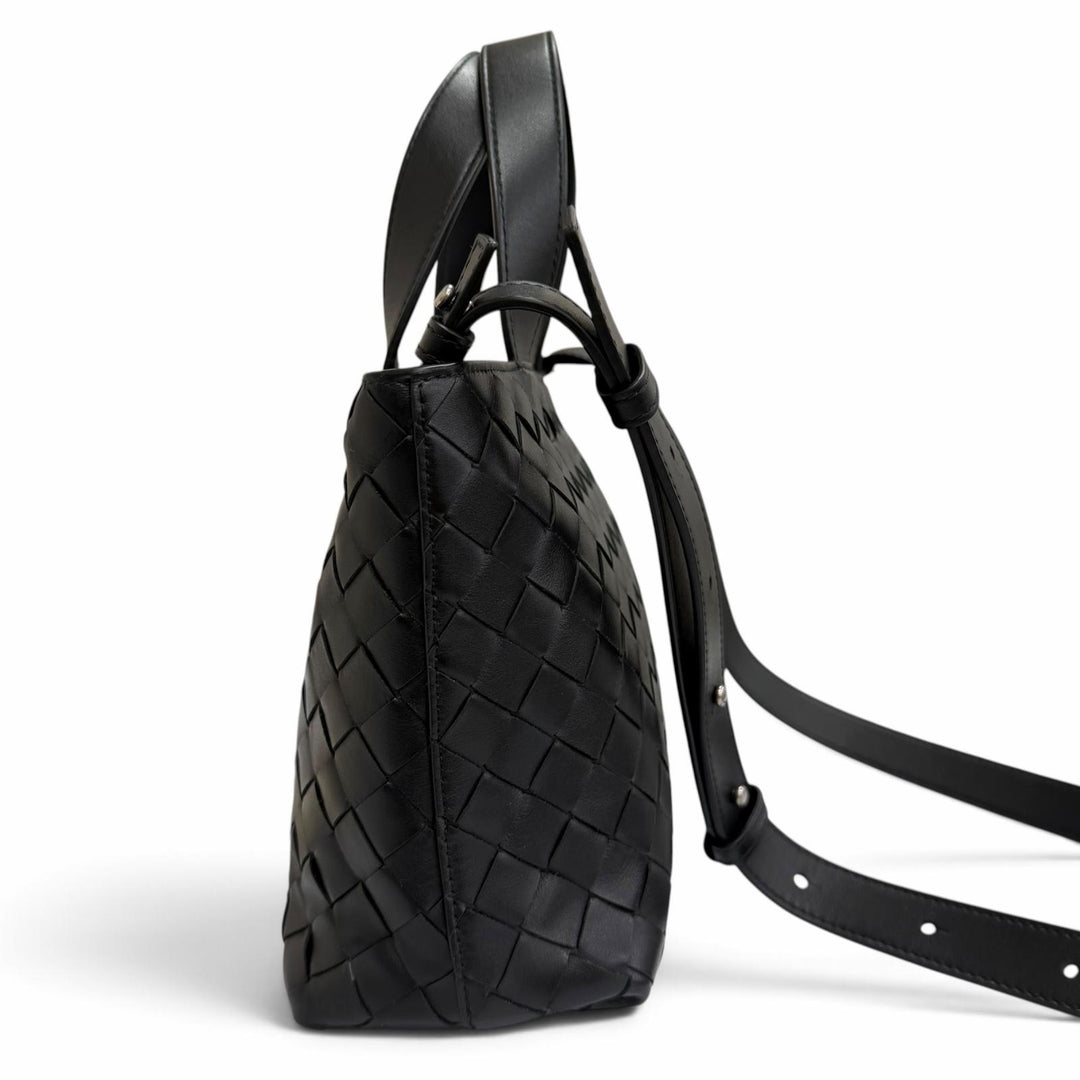 極美品□BOTTEGAVENETA ボッテガヴェネタ 855504 カーフレザー イントレチャート ミニトートバッグ ショルダーバッグ 伊製 定価528000円