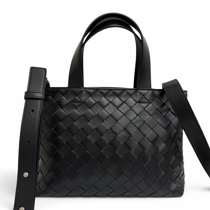 極美品□BOTTEGAVENETA ボッテガヴェネタ 855504 カーフレザー イントレチャート ミニトートバッグ ショルダーバッグ 伊製 定価528000円